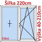 Dvoukdl Okna FIX + OS - ka 220cm